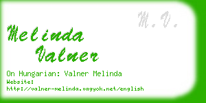 melinda valner business card